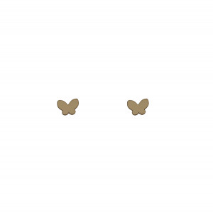 9ct rose gold small butterfly stud earrings.