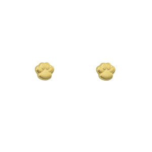 9ct gold paw stud earrings