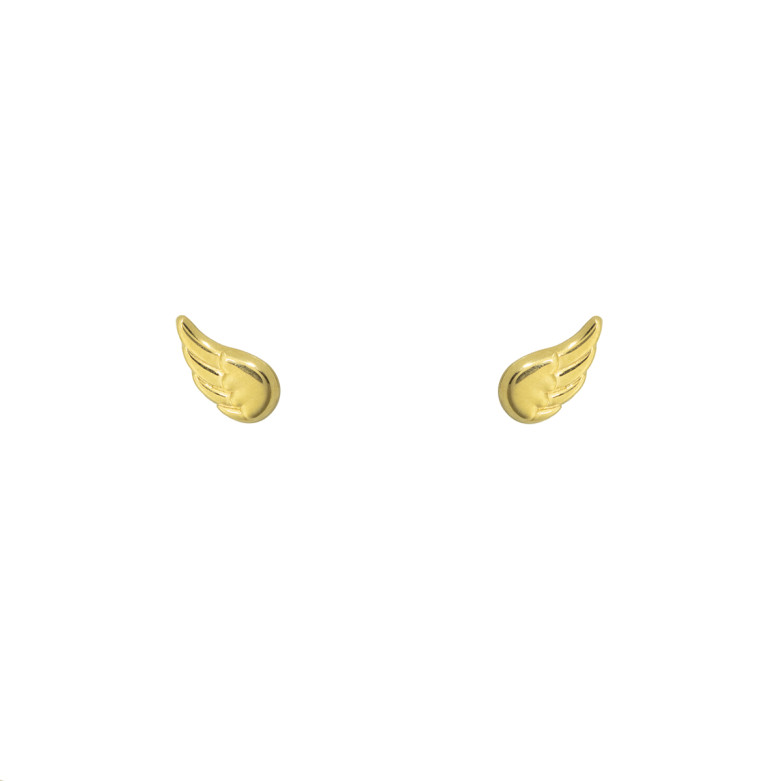 9ct gold angel wings stud earrings