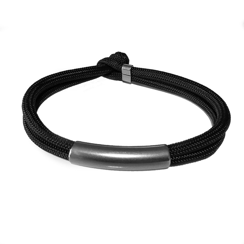 J4 Bracelet ,Stainless Steel tube on a black paracord, Assorted sizes available.