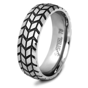 J4 Stainless steel IP black patterned band