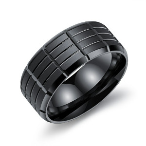 J4 Stainless steel Ip black grid style band