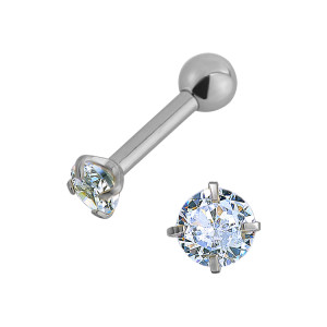 Stainless steel 3mm round ball back earring 6mm post. Single earring