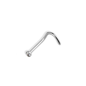 Stainless steel tube nose pin with a hook