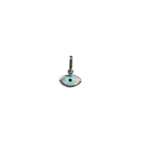 Sterling silver 925° mother of pearl evil eye (mati) pendant