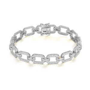 Sterling Silver rectangular shaped bracelet