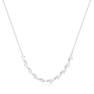 Sterling silver 925 tear shaped cz necklace