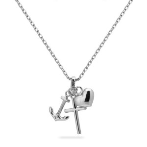 Sterling Silver 925 love faith and hope charm. Chain not included.