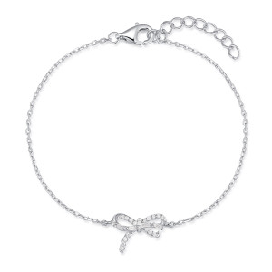 Sterling Silver 925 bow bracelet