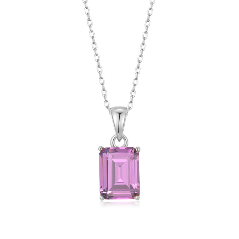 Sterling Silver 925 amethyst pendant on a chain