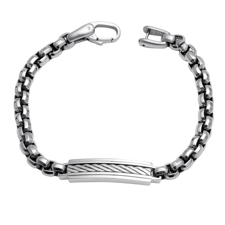 J4 Stainlss steel bracelet with steel ID and buckle