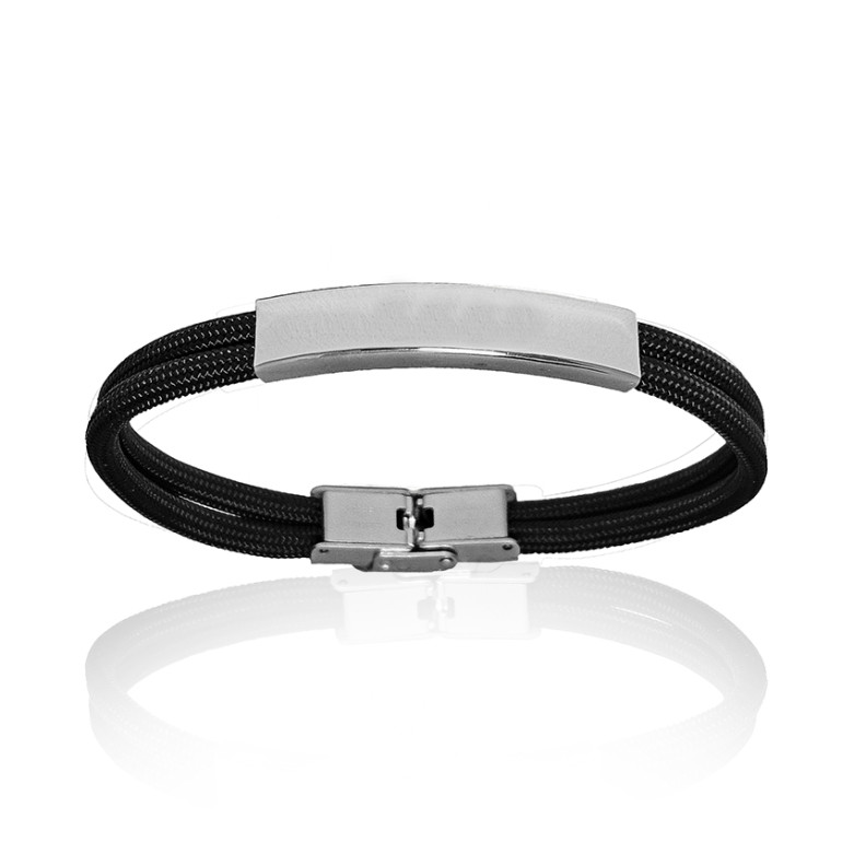J4 Stainless steel Identity plate on a paracord bracelet