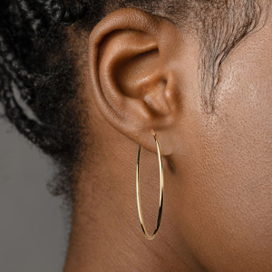 Stainless steel gold plated 48mm hoop