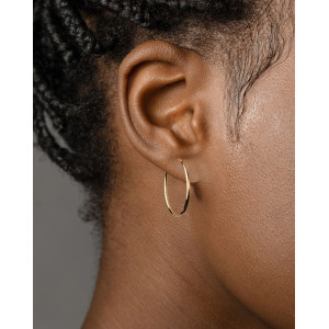 Stainless steel gold plated 30mm hoop