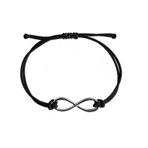Sterling Silver 925 Infinity bracelet on a cord