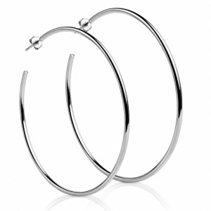 Stainless steel 48mm hoop waterproof earrings