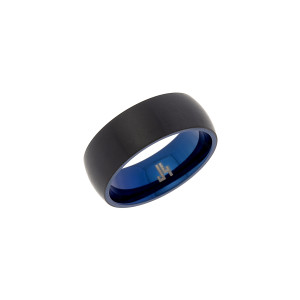 J4 Titanium. Black ip men's ring.