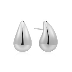 Stainless Steel. Teardrop stud earrings 22cm