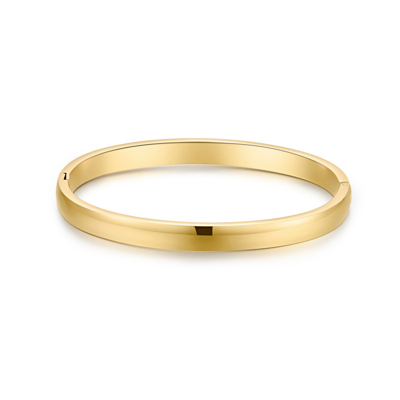 Stainless Steel. Gold plated Bangle 6mm