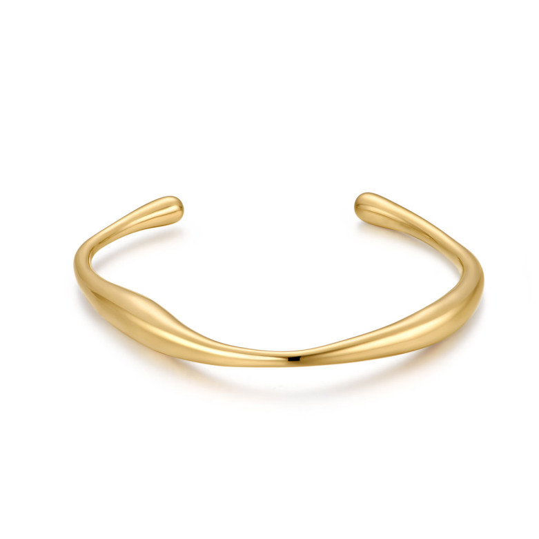 Stainless Steel. Gold plated Cuff bracelet 