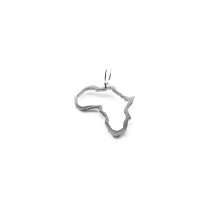 Sterling silver 925° Africa outline pendant . 20 x 18mm 