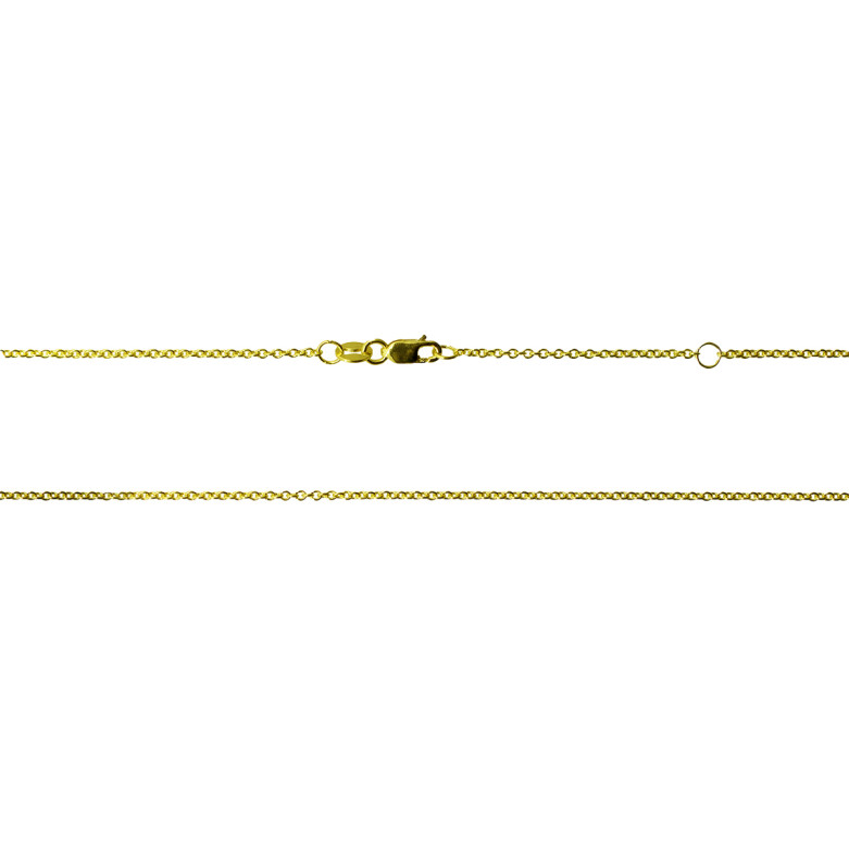 9ct yellow gold 30 guage open anchor 45cm chain