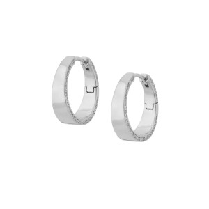 Sterling silver 925, c.z. huggie earring.