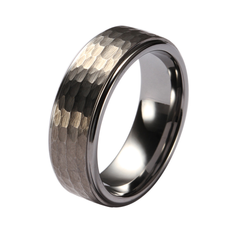 J4 titanium band with a hammered finish.