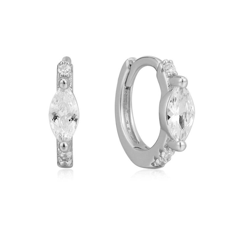 Sterling silver 925 c.z huggie earring